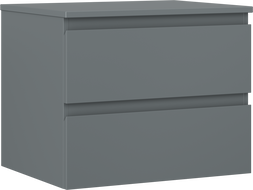 Mexen Orio szafka łazienkowa podumywalkowa 60 cm z blatem, 2 szuflady, grafit mat - 91A10-06047-2-BFFC66