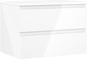 Mexen Orio szafka łazienkowa podumywalkowa 70 cm z blatem, 2 szuflady, biała połysk - 91A10-07047-2-BFFC00