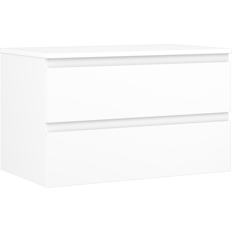Mexen Orio szafka łazienkowa podumywalkowa 80 cm z blatem, 2 szuflady, biała mat - 91A10-08047-2-BFFC01