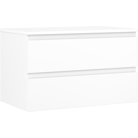 Mexen Orio szafka łazienkowa podumywalkowa 80 cm z blatem, 2 szuflady, biała mat - 91A10-08047-2-BFFC01