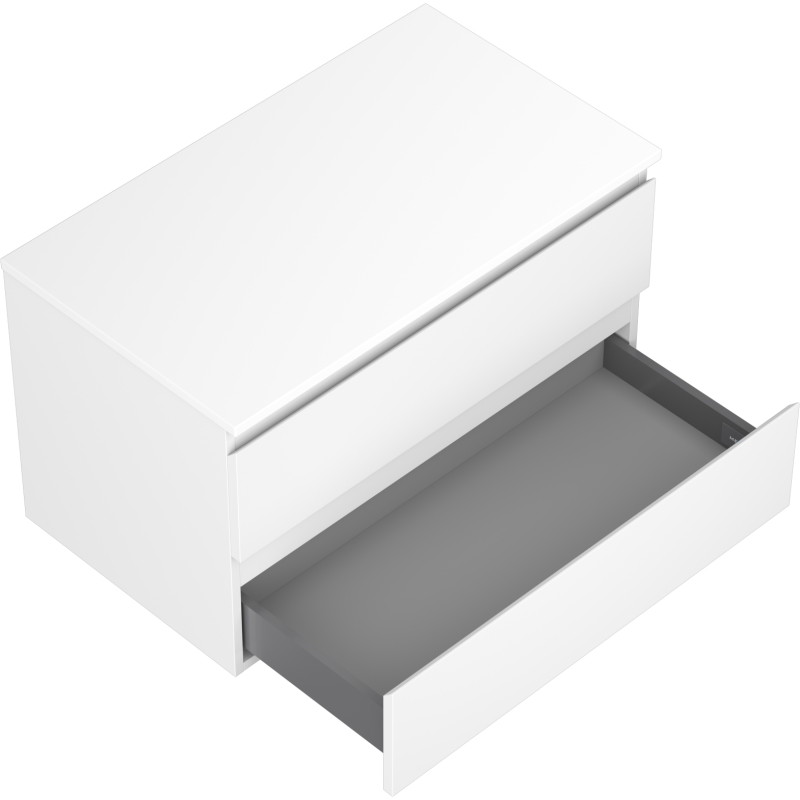 Mexen Orio szafka łazienkowa podumywalkowa 80 cm z blatem, 2 szuflady, biała mat - 91A10-08047-2-BFFC01