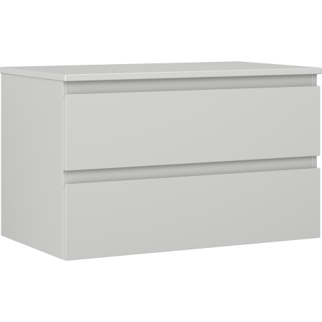 Mexen Orio szafka łazienkowa podumywalkowa 80 cm z blatem, 2 szuflady, szara mat - 91A10-08047-2-BFFC62