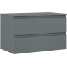 Mexen Orio szafka łazienkowa podumywalkowa 80 cm z blatem, 2 szuflady, grafit mat - 91A10-08047-2-BFFC66