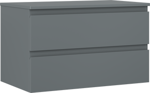 Mexen Orio szafka łazienkowa podumywalkowa 80 cm z blatem, 2 szuflady, grafit mat - 91A10-08047-2-BFFC66