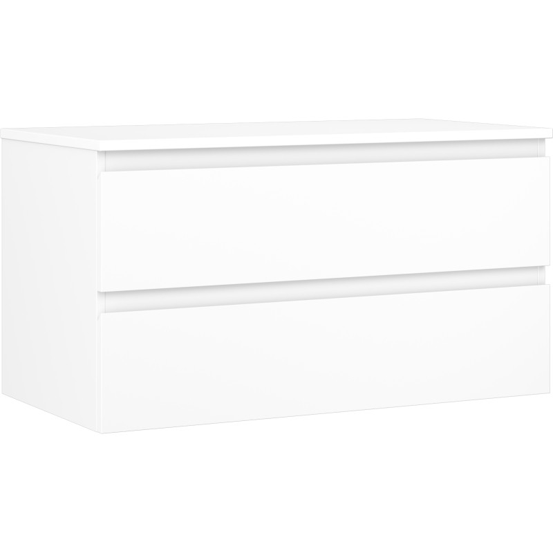 Mexen Orio szafka łazienkowa podumywalkowa 90 cm z blatem, 2 szuflady, biała mat - 91A10-09047-2-BFFC01