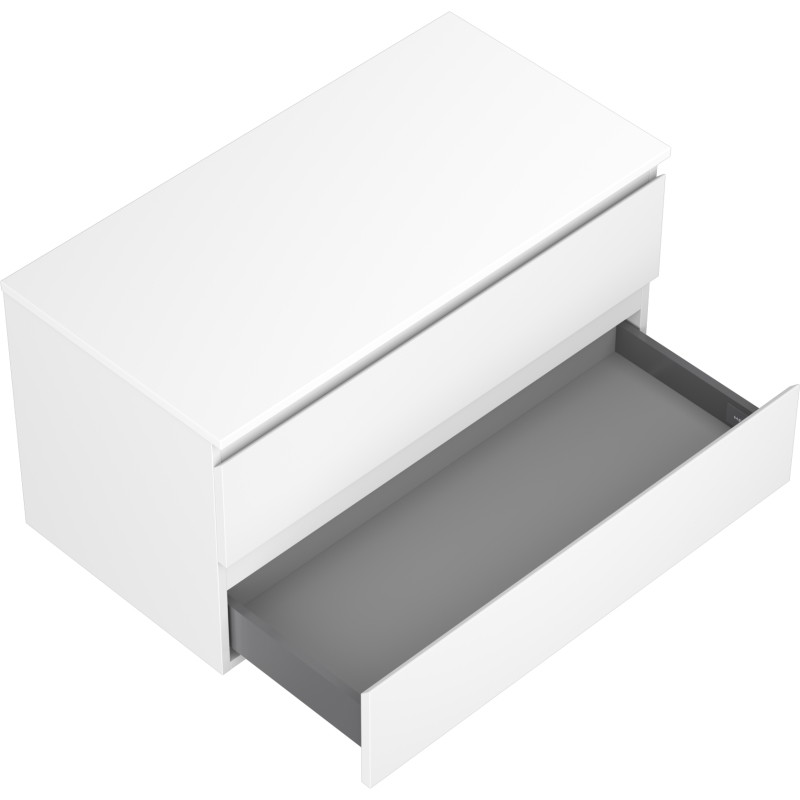 Mexen Orio szafka łazienkowa podumywalkowa 90 cm z blatem, 2 szuflady, biała mat - 91A10-09047-2-BFFC01