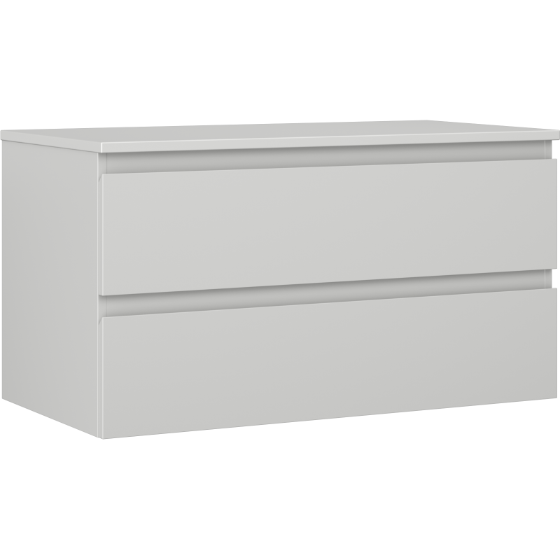 Mexen Orio szafka łazienkowa podumywalkowa 90 cm z blatem, 2 szuflady, szara mat - 91A10-09047-2-BFFC62