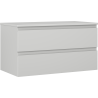 Mexen Orio szafka łazienkowa podumywalkowa 90 cm z blatem, 2 szuflady, szara mat - 91A10-09047-2-BFFC62