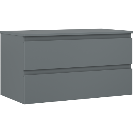 Mexen Orio szafka łazienkowa podumywalkowa 90 cm z blatem, 2 szuflady, grafit mat - 91A10-09047-2-BFFC66