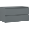 Mexen Orio szafka łazienkowa podumywalkowa 90 cm z blatem, 2 szuflady, grafit mat - 91A10-09047-2-BFFC66