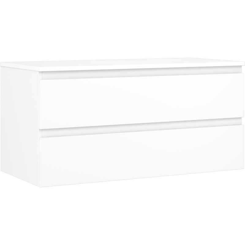 Mexen Orio szafka łazienkowa podumywalkowa 100 cm z blatem, 2 szuflady, biała mat - 91A10-10047-2-BFFC01