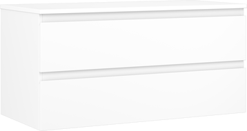 Mexen Orio szafka łazienkowa podumywalkowa 100 cm z blatem, 2 szuflady, biała mat - 91A10-10047-2-BFFC01