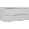 Mexen Orio szafka łazienkowa podumywalkowa 100 cm z blatem, 2 szuflady, szara mat - 91A10-10047-2-BFFC62