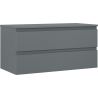 Mexen Orio szafka łazienkowa podumywalkowa 100 cm z blatem, 2 szuflady, grafit mat - 91A10-10047-2-BFFC66