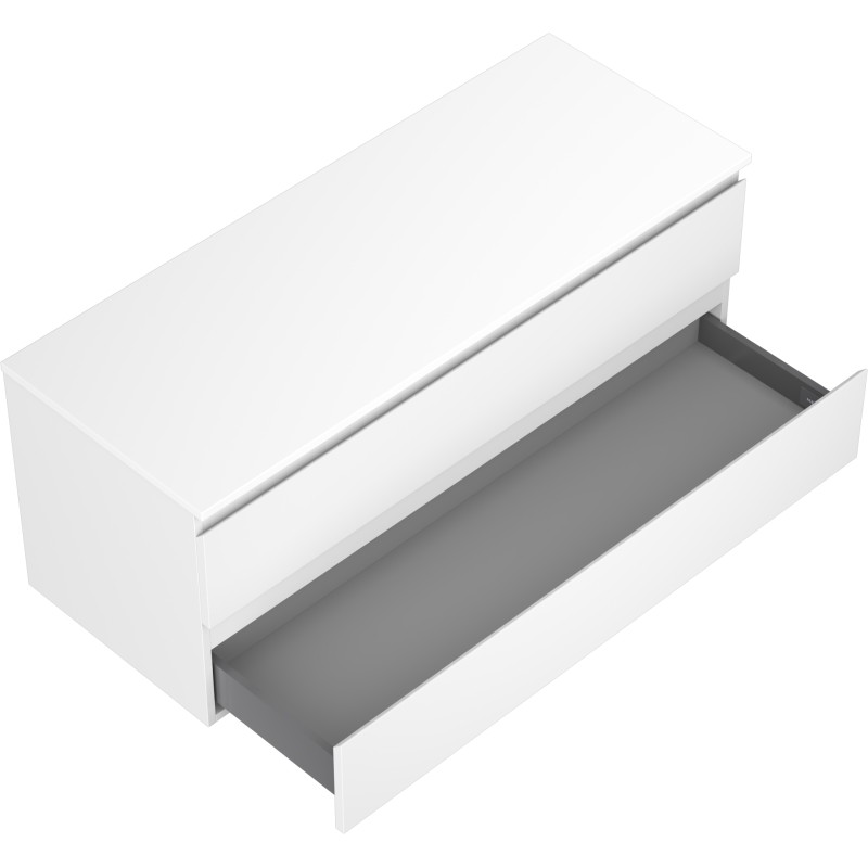 Mexen Orio szafka łazienkowa podumywalkowa 120 cm z blatem, 2 szuflady, biała mat - 91A10-12047-2-BFFC01