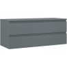 Mexen Orio szafka łazienkowa podumywalkowa 120 cm z blatem, 2 szuflady, grafit mat - 91A10-12047-2-BFFC66