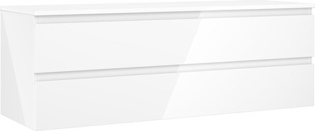 Mexen Orio szafka łazienkowa podumywalkowa 140 cm z blatem, 2 szuflady, biała połysk - 91A10-14047-2-BFFC00