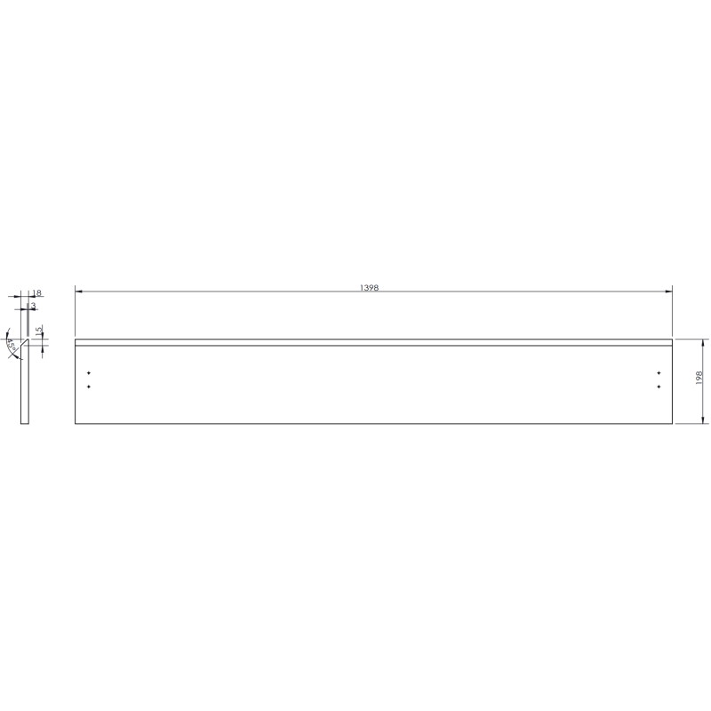 Mexen Orio szafka łazienkowa podumywalkowa 140 cm z blatem, 2 szuflady, biała połysk - 91A10-14047-2-BFFC00