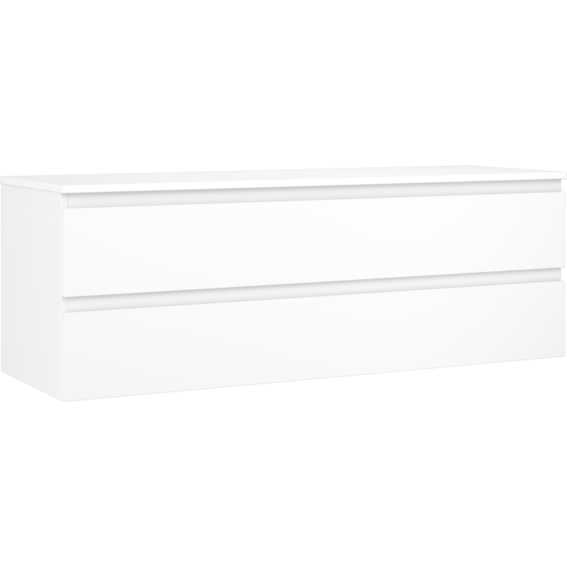 Mexen Orio szafka łazienkowa podumywalkowa 140 cm z blatem, 2 szuflady, biała mat - 91A10-14047-2-BFFC01