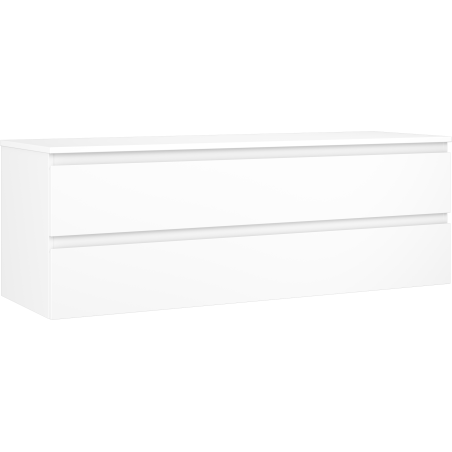Mexen Orio szafka łazienkowa podumywalkowa 140 cm z blatem, 2 szuflady, biała mat - 91A10-14047-2-BFFC01