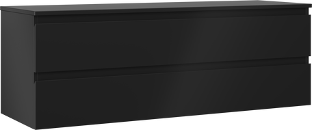 Mexen Orio szafka łazienkowa podumywalkowa 140 cm z blatem, 2 szuflady, czarna mat - 91A10-14047-2-BFFC71