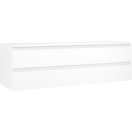 Mexen Orio szafka łazienkowa podumywalkowa 160 cm z blatem, 2 szuflady, biała mat - 91A10-16047-2-BFFC01