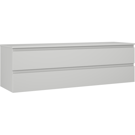 Mexen Orio szafka łazienkowa podumywalkowa 160 cm z blatem, 2 szuflady, szara mat - 91A10-16047-2-BFFC62