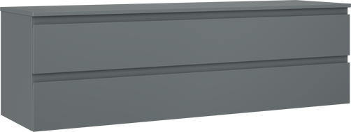 Mexen Orio szafka łazienkowa podumywalkowa 160 cm z blatem, 2 szuflady, grafit mat - 91A10-16047-2-BFFC66
