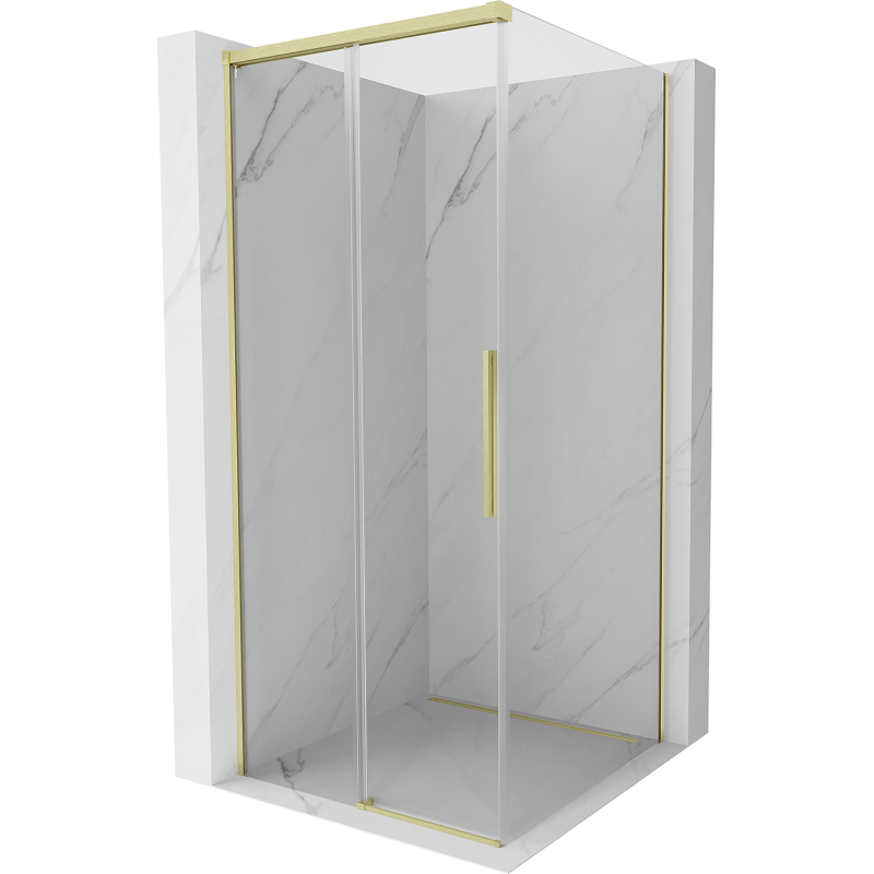 Mexen Rox kabina prysznicowa rozsuwana 95 x 95 cm, transparent, złota - 8C2-095-095-50-00