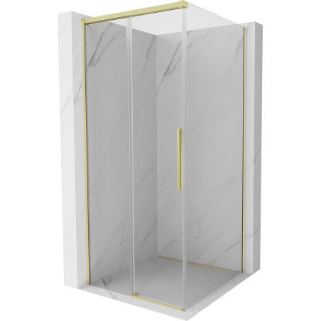 Mexen Rox kabina prysznicowa rozsuwana 95 x 95 cm, transparent, złota - 8C2-095-095-50-00