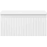 Mexen Rivel szafka łazienkowa podumywalkowa 50 cm z blatem, 1 szuflada, ryflowana , biała mat - 91A20-05023-1-BFC01