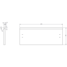 Mexen Rivel szafka łazienkowa podumywalkowa 50 cm z blatem, 1 szuflada, ryflowana , szara mat - 91A20-05023-1-BFC62