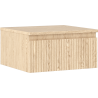 Mexen Rivel szafka łazienkowa podumywalkowa 50 cm z blatem, 1 szuflada, ryflowana , dąb - 91A20-05023-1-BFC81