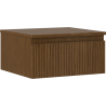 Mexen Rivel szafka łazienkowa podumywalkowa 50 cm z blatem, 1 szuflada, ryflowana , orzech - 91A20-05023-1-BFC86