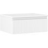 Mexen Rivel szafka łazienkowa podumywalkowa 60 cm z blatem, 1 szuflada, ryflowana , biała mat - 91A20-06023-1-BFC01