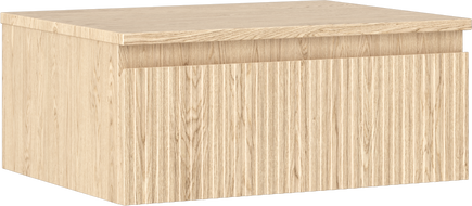 Mexen Rivel szafka łazienkowa podumywalkowa 60 cm z blatem, 1 szuflada, ryflowana , dąb - 91A20-06023-1-BFC81