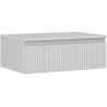 Mexen Rivel szafka łazienkowa podumywalkowa 70 cm z blatem, 1 szuflada, ryflowana , szara mat - 91A20-07023-1-BFC62