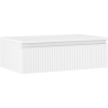 Mexen Rivel szafka łazienkowa podumywalkowa 80 cm z blatem, 1 szuflada, ryflowana , biała mat - 91A20-08023-1-BFC01