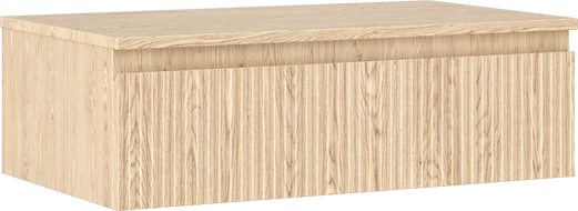 Mexen Rivel szafka łazienkowa podumywalkowa 80 cm z blatem, 1 szuflada, ryflowana , dąb - 91A20-08023-1-BFC81