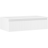 Mexen Rivel szafka łazienkowa podumywalkowa 90 cm z blatem, 1 szuflada, ryflowana , biała mat - 91A20-09023-1-BFC01
