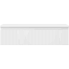 Mexen Rivel szafka łazienkowa podumywalkowa 90 cm z blatem, 1 szuflada, ryflowana , biała mat - 91A20-09023-1-BFC01