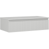 Mexen Rivel szafka łazienkowa podumywalkowa 90 cm z blatem, 1 szuflada, ryflowana , szara mat - 91A20-09023-1-BFC62