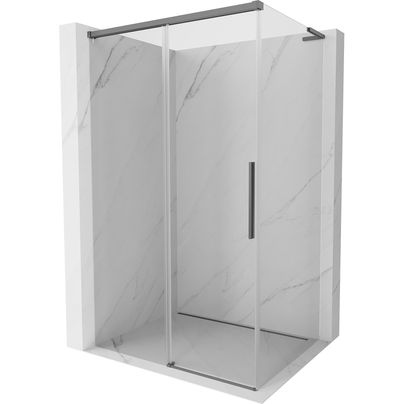 Mexen Rox L kabina prysznicowa rozsuwana 95 x 85 cm, transparent, gun metal - 8C2L-095-085-95-00