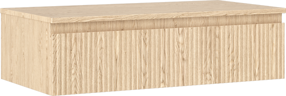 Mexen Rivel szafka łazienkowa podumywalkowa 90 cm z blatem, 1 szuflada, ryflowana , dąb - 91A20-09023-1-BFC81