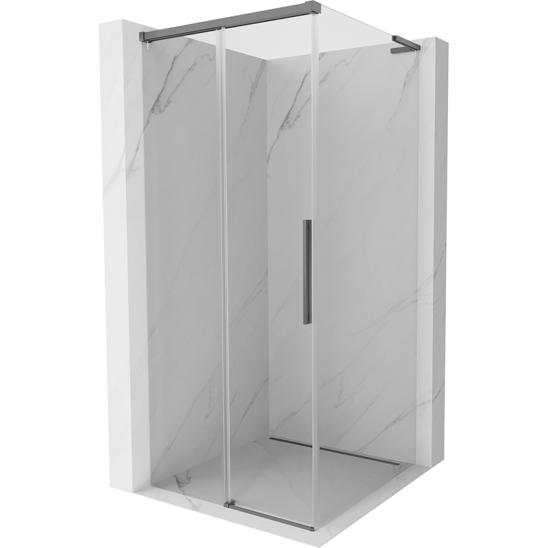 Mexen Rox L kabina prysznicowa rozsuwana 90 x 90 cm, transparent, gun metal - 8C2L-090-090-95-00