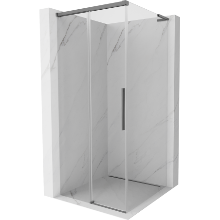 Mexen Rox L kabina prysznicowa rozsuwana 100 x 100 cm, transparent, gun metal - 8C2L-100-100-95-00