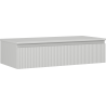 Mexen Rivel szafka łazienkowa podumywalkowa 100 cm z blatem, 1 szuflada, ryflowana , szara mat - 91A20-10023-1-BFC62