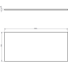 Mexen Rivel szafka łazienkowa podumywalkowa 100 cm z blatem, 1 szuflada, ryflowana , grafit mat - 91A20-10023-1-BFC66