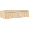 Mexen Rivel szafka łazienkowa podumywalkowa 100 cm z blatem, 1 szuflada, ryflowana , dąb - 91A20-10023-1-BFC81