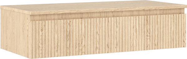 Mexen Rivel szafka łazienkowa podumywalkowa 100 cm z blatem, 1 szuflada, ryflowana , dąb - 91A20-10023-1-BFC81